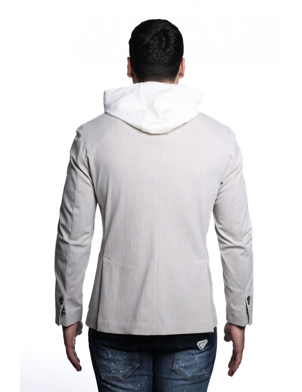 giacca bharnaba philosophy UOMO GRIGIO CHIARO PERLA - AMARANTO - GKS992CP vista frontale