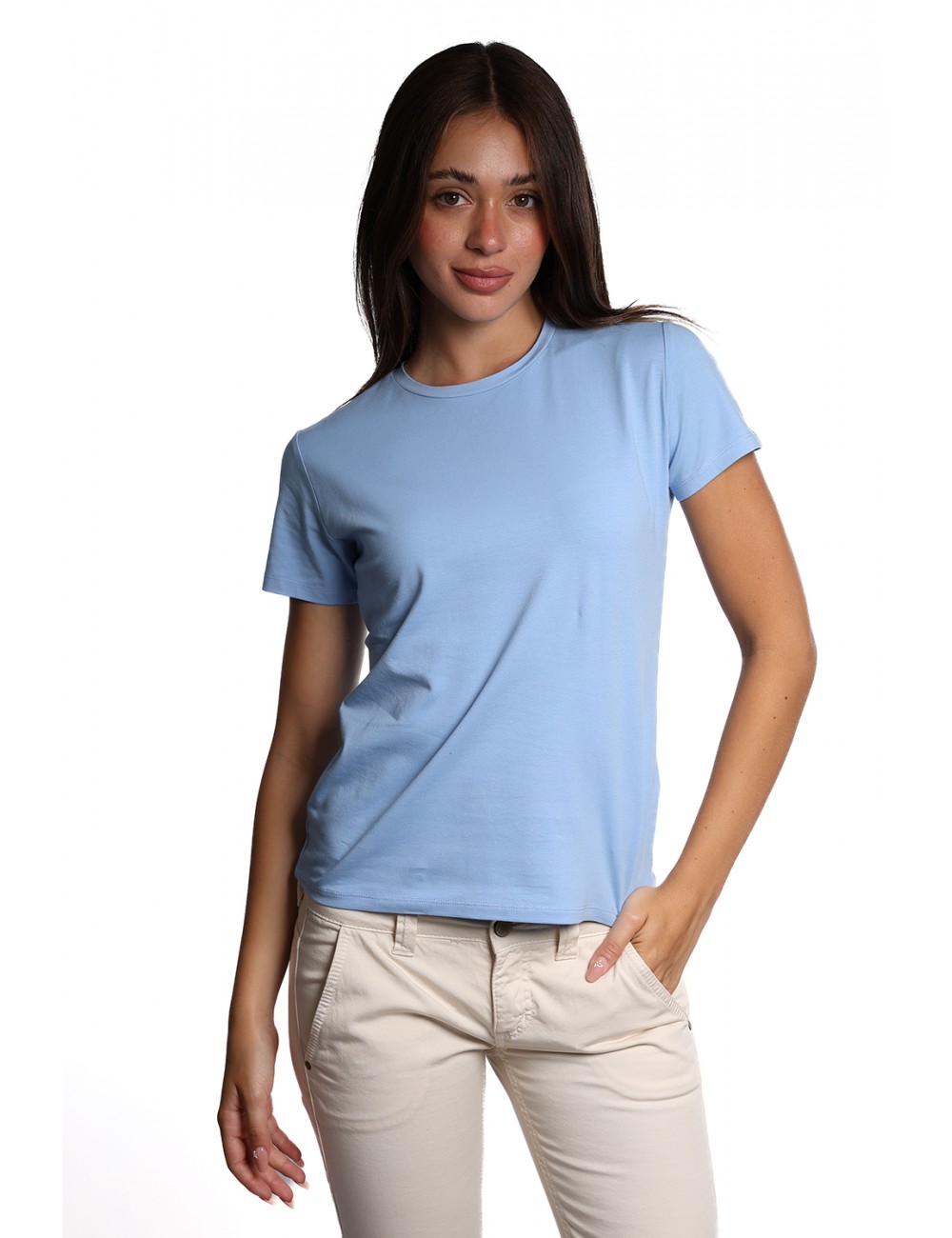 t-shirt peuterey DONNA AZZURRA 289 - MENTA 03 - PED5341 vista frontale