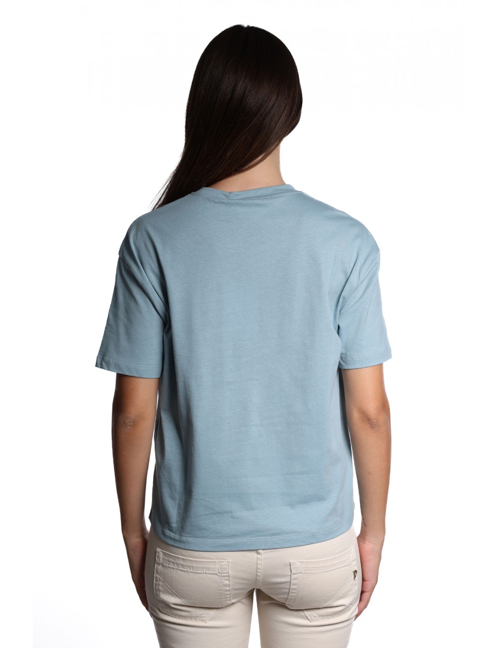 t-shirt jijil DONNA TURCHESE 1109 CRYSTAL - JPI24TS319 vista frontale
