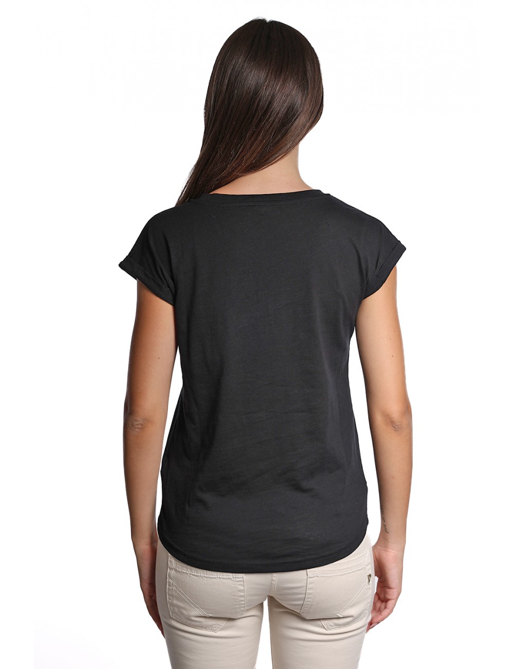t-shirt censured DONNA BLACK - TW 6455 T JSLU 90 vista frontale