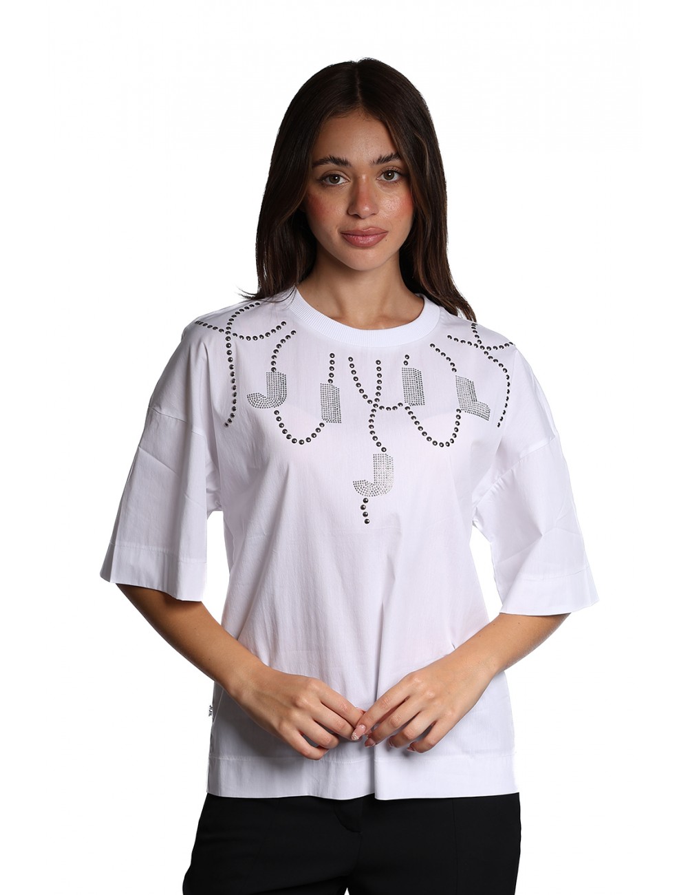 t-shirt jijil DONNA 0001 BIANCA - JPE25TS153 vista frontale