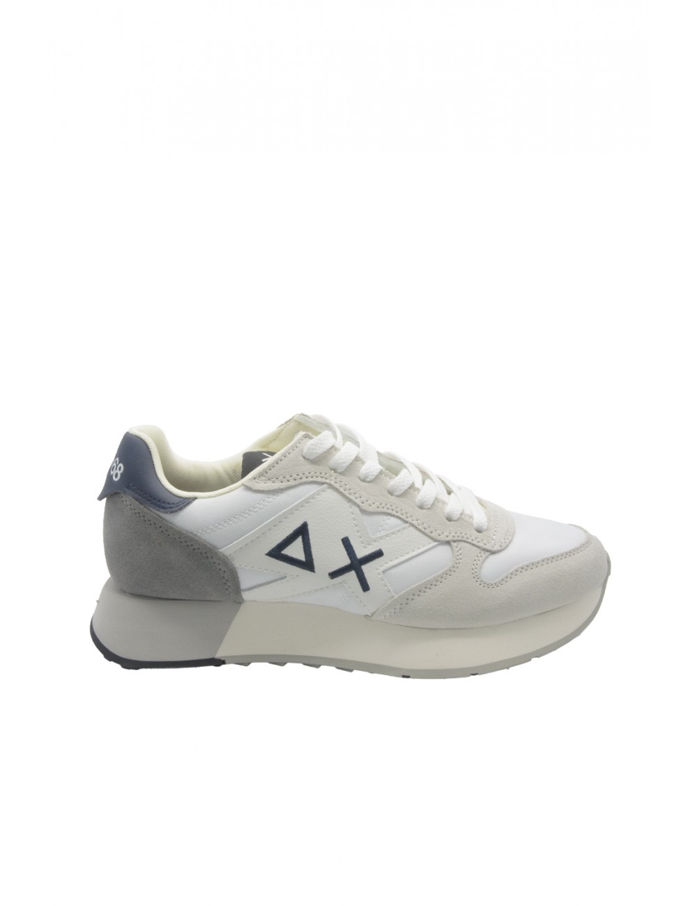 scarpe sun68 UOMO 01 BIANCHE - JAKI SOLID vista laterale