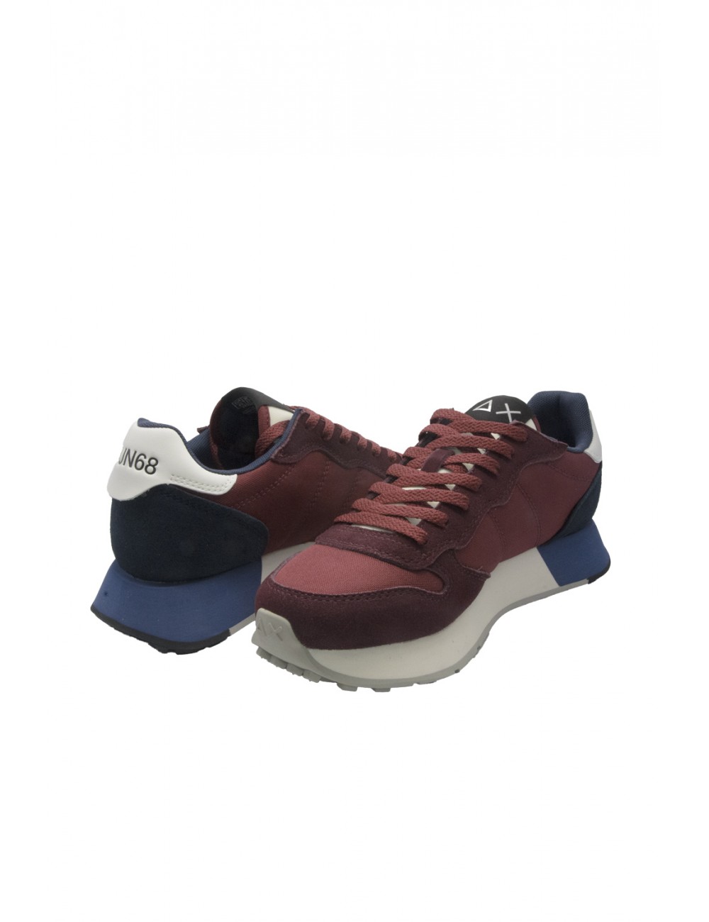 scarpe sun68 UOMO 36 BORDEAUX - JAKI SOLID vista laterale