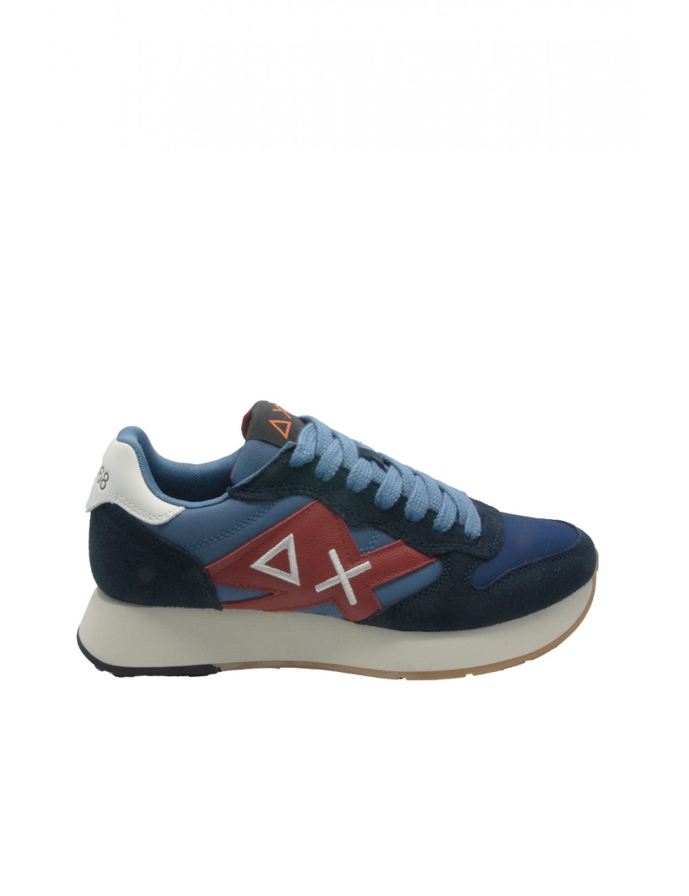 scarpe sun68 UOMO 07 NAVY BLUE - JAKI BICOLOR vista laterale