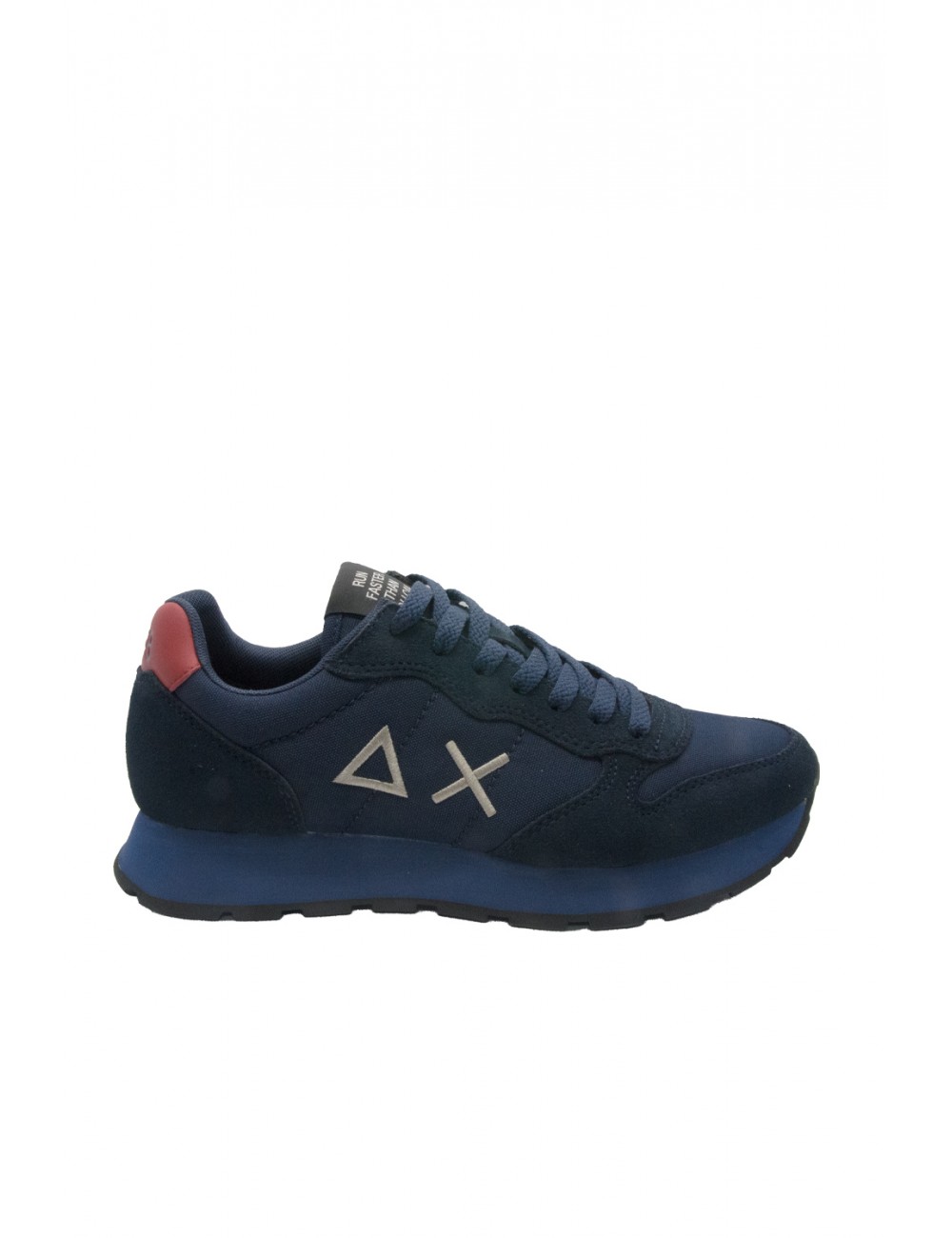 scarpe sun68 UOMO 0735 NAVY BLUE E BORDEAUX -  TOM SOLID vista laterale