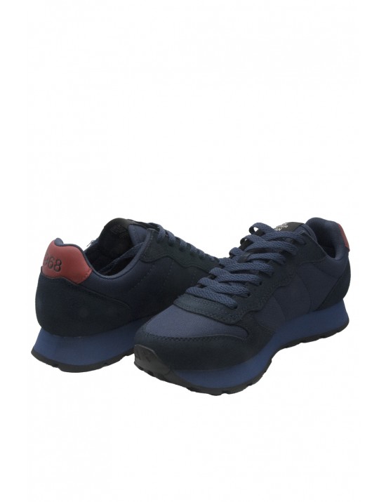 scarpe sun68 UOMO 0735 NAVY BLUE E BORDEAUX -  TOM SOLID vista laterale