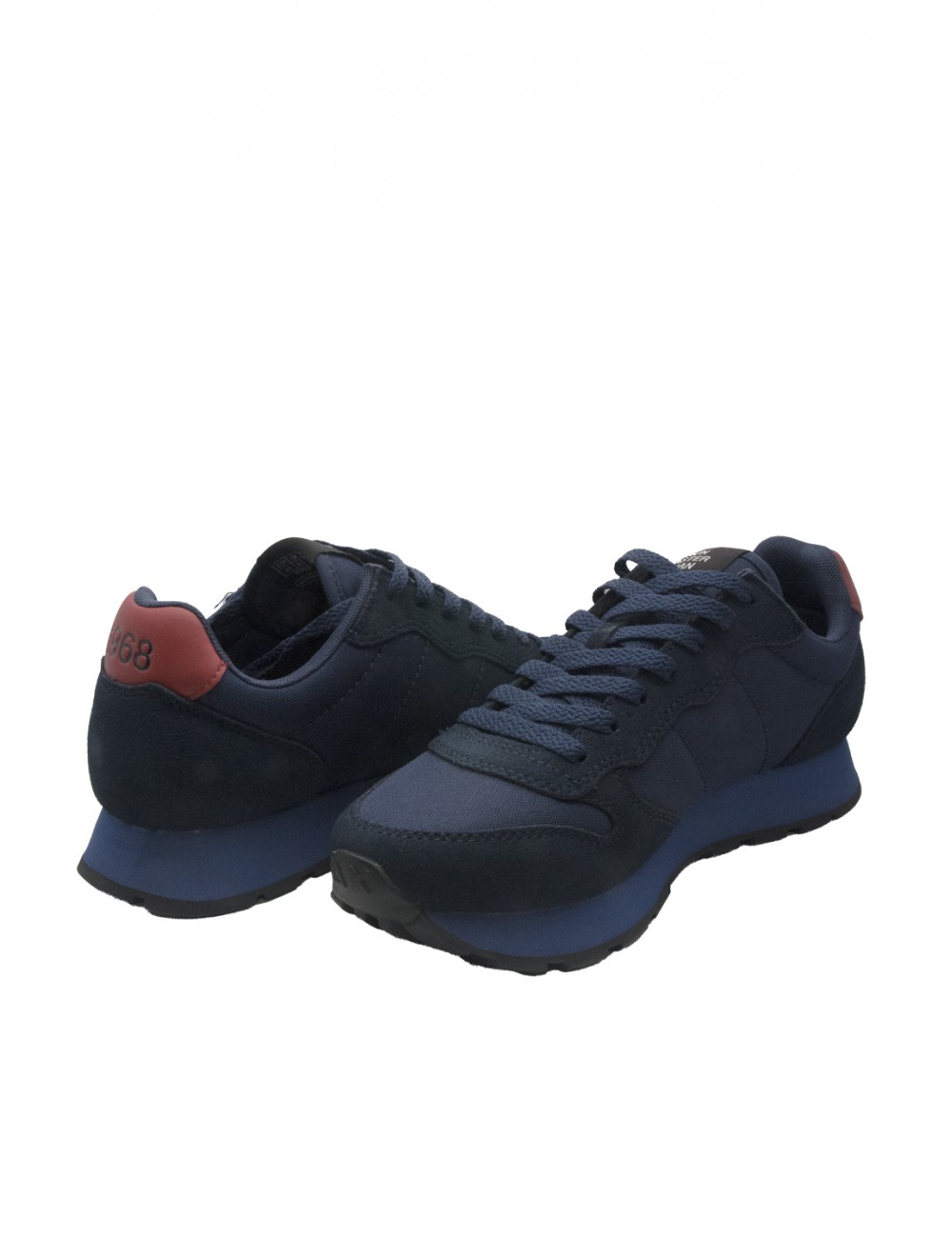 scarpe sun68 UOMO 0735 NAVY BLUE E BORDEAUX -  TOM SOLID vista laterale