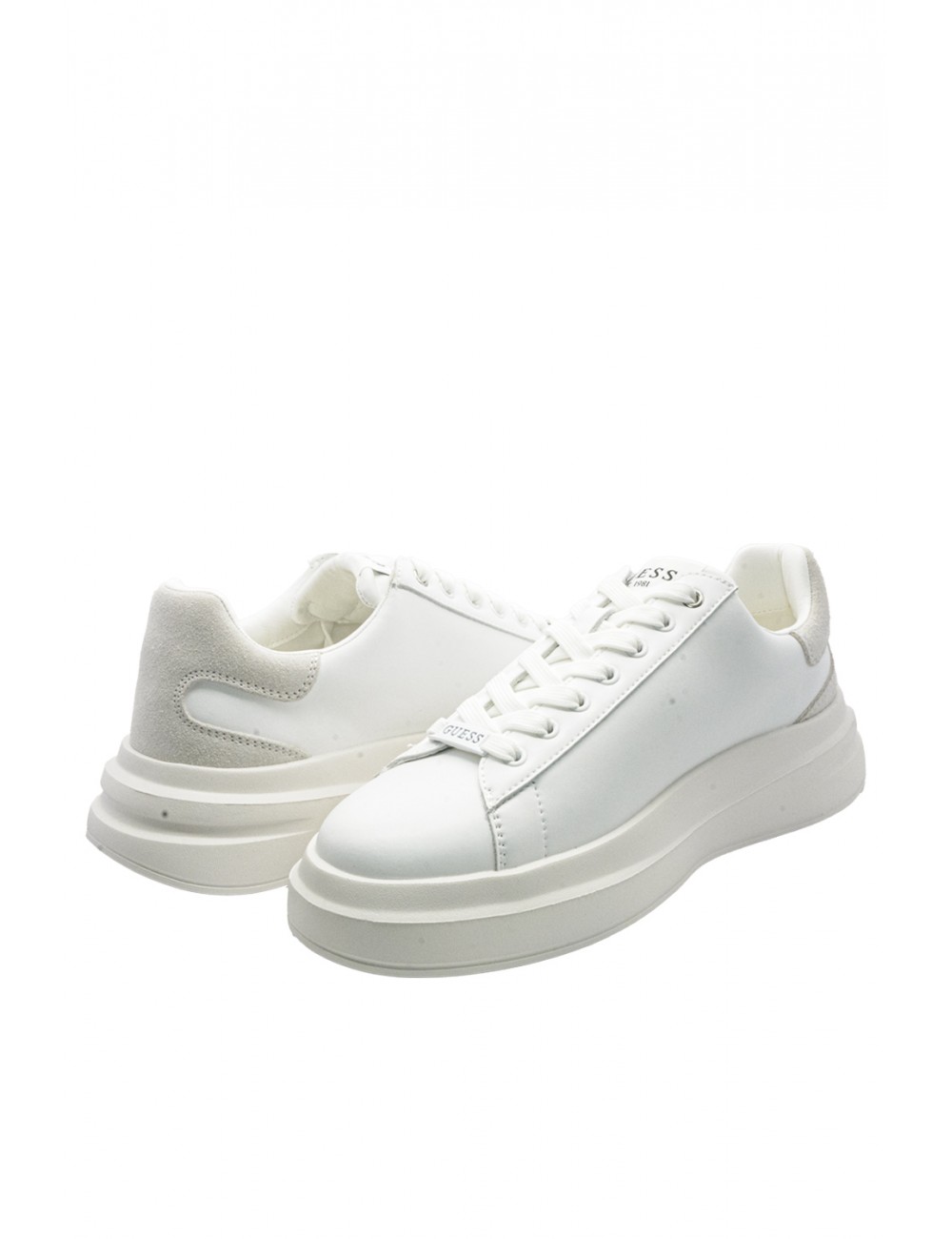 scarpe guess UOMO WHITE - FMFBANLEL12 vista laterale
