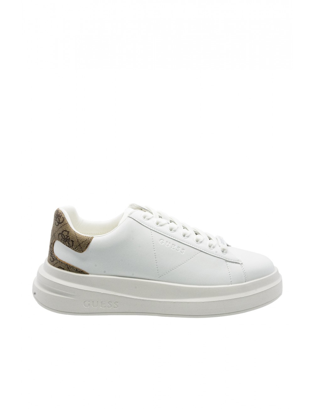 scarpe guess UOMO BIANCHE E BEIGE WBEIB - FMPVIBLEA12 vista laterale