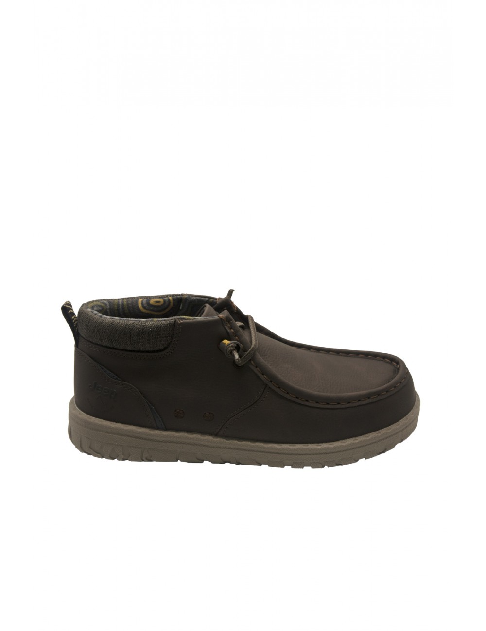 scarpe alte jeep UOMO 030 DK.BROWN - SAMOA WALLEBEE MID - JM52112A vista laterale