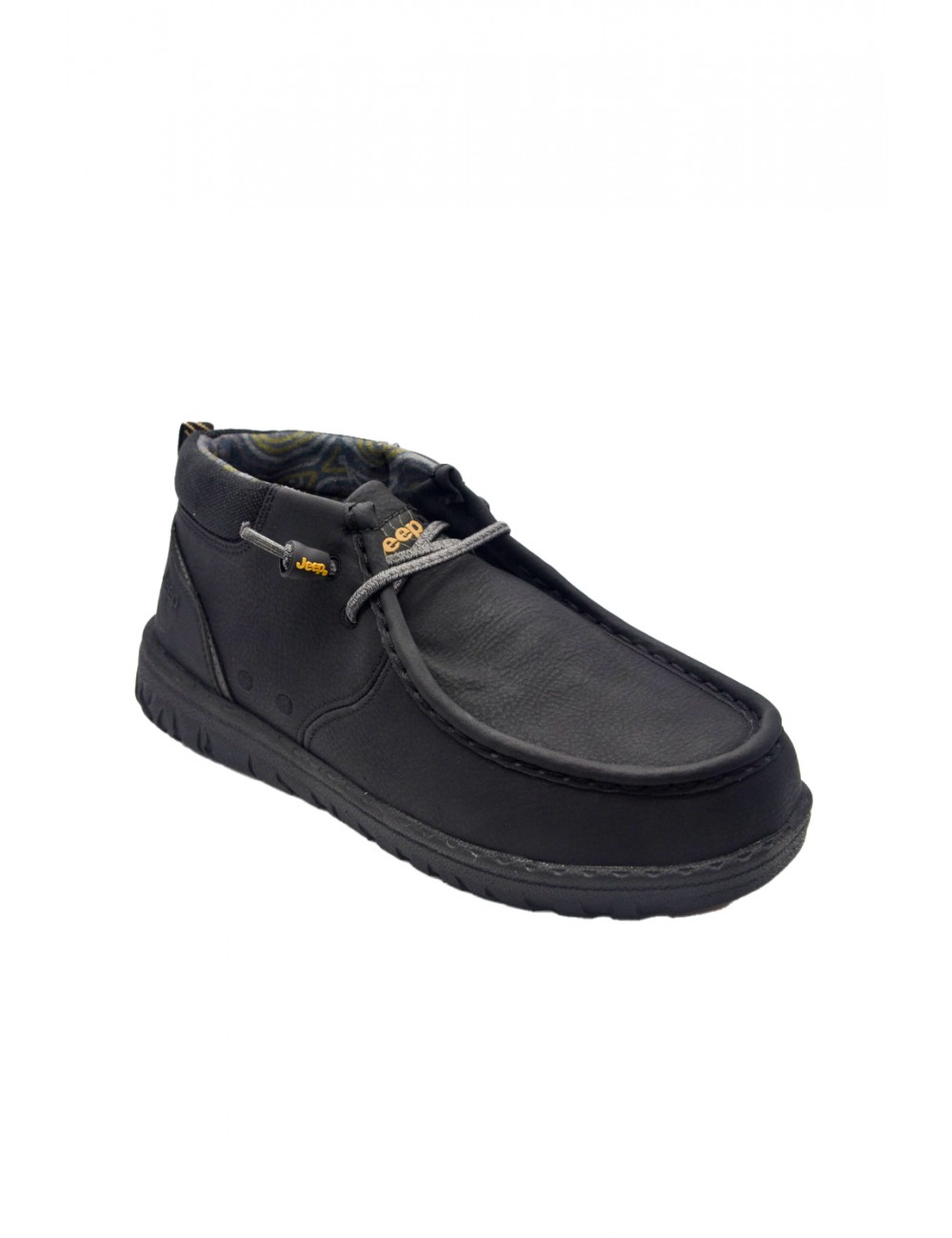 scarpe alte jeep UOMO 062 BLACK - SAMOA WALLEBEE MID - JM52112A vista laterale