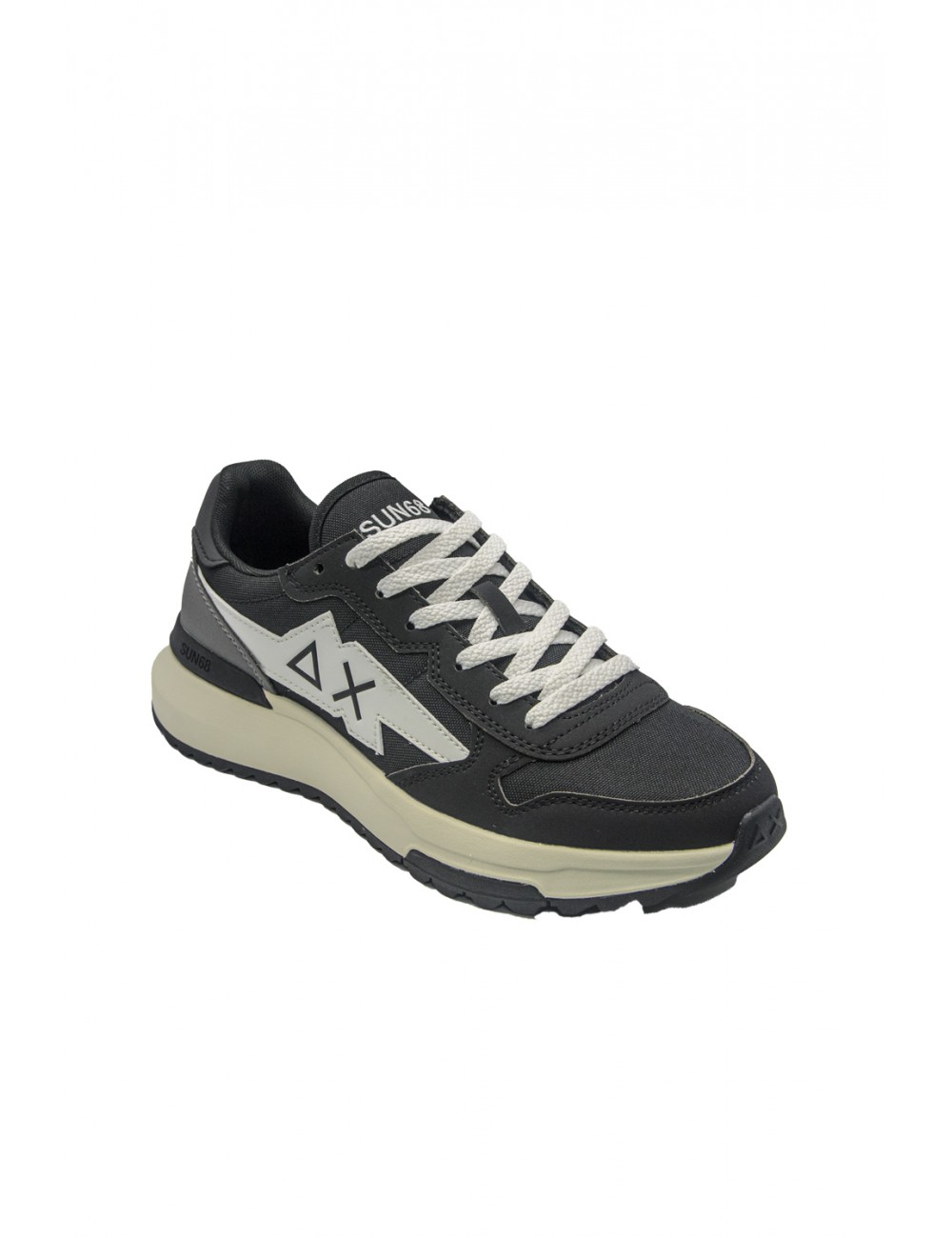 scarpe sun68 UOMO 11 NERE - NIKI 2.0 SOLID vista laterale