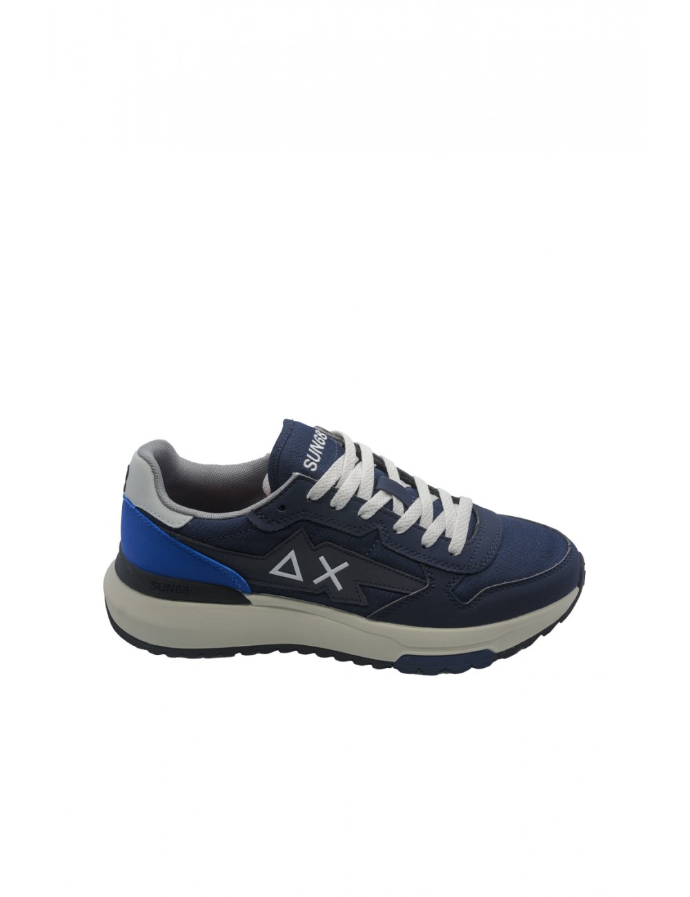 scarpe sunN68 UOMO 07 NAVY BLUE - NIKI 2.0 SOLID vista laterale