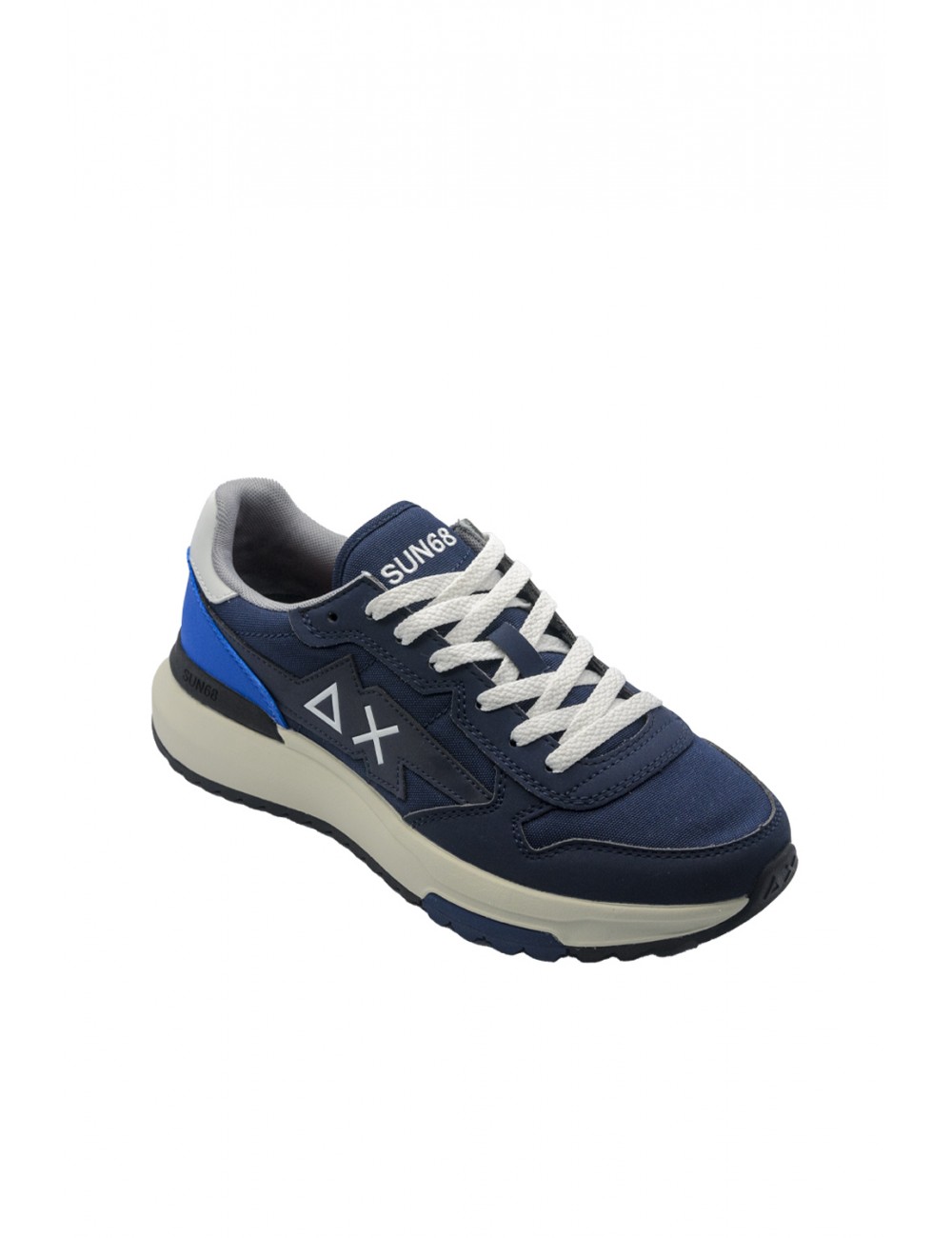 scarpe sunN68 UOMO 07 NAVY BLUE - NIKI 2.0 SOLID vista laterale