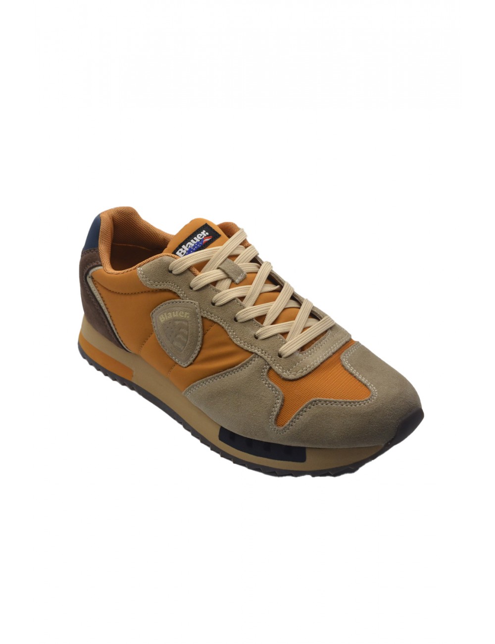 scarpe blauer UOMO OCHRE E BEIGE - F5QUEENS05/MES vista laterale