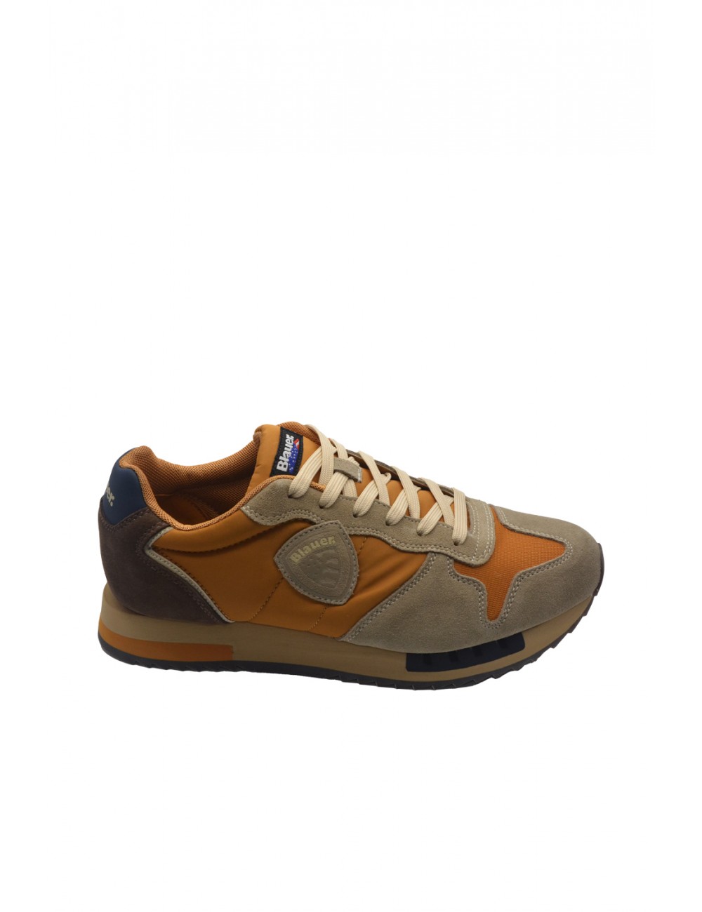 scarpe blauer UOMO OCHRE E BEIGE - F5QUEENS05/MES vista laterale