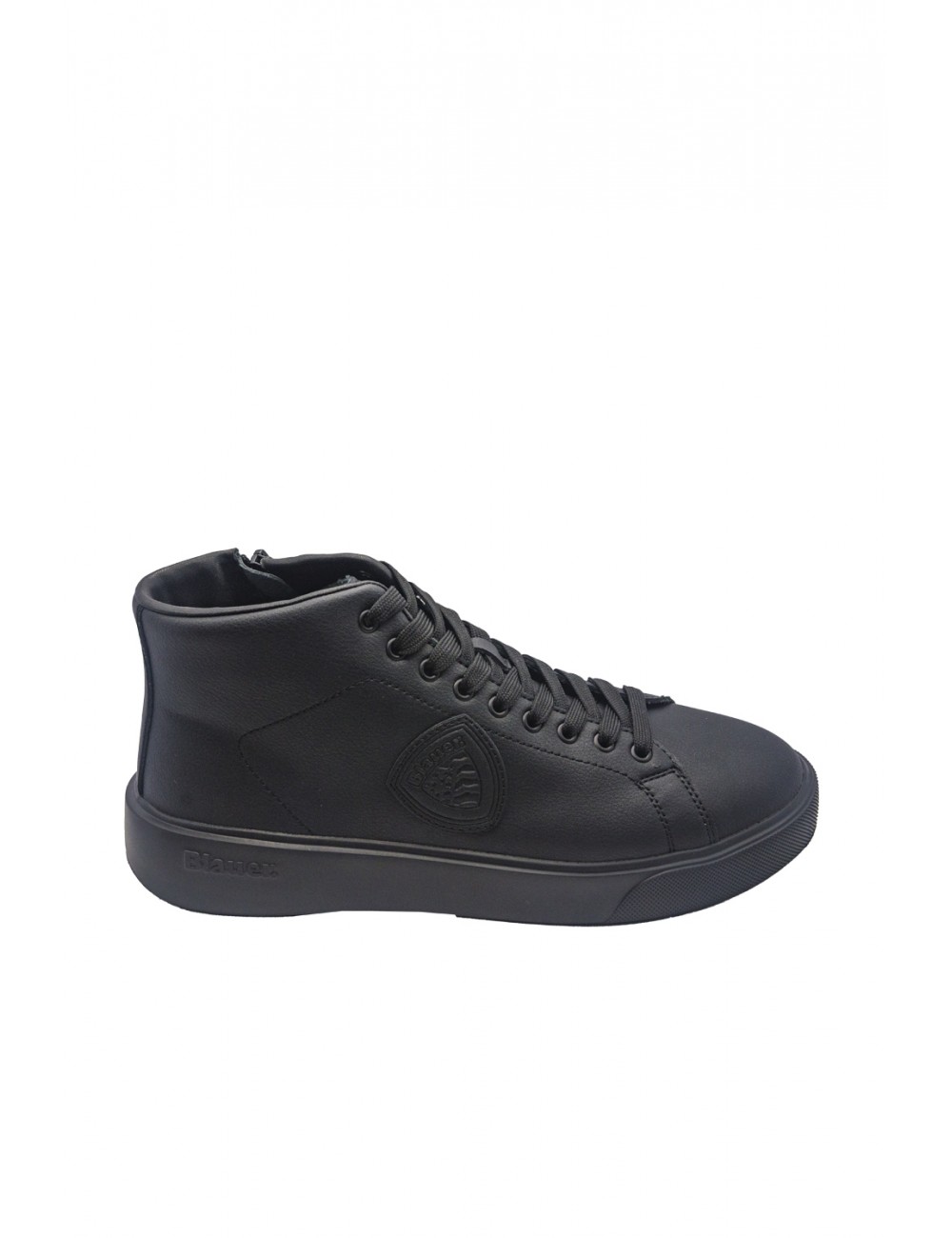 scarpe alte blauer UOMO BLACK - F5BUCK08/LEA vista laterale