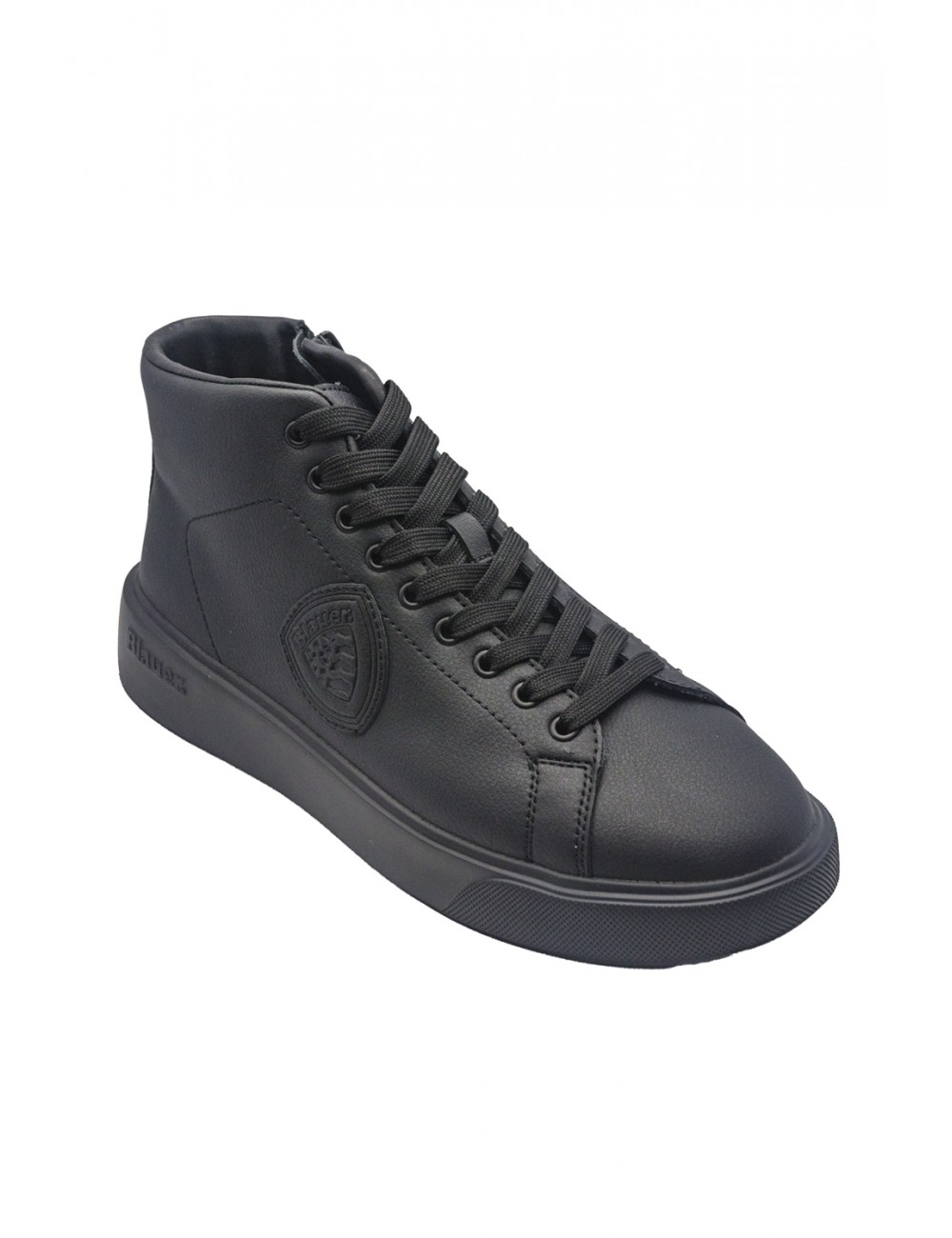 scarpe alte blauer UOMO BLACK - F5BUCK08/LEA vista laterale