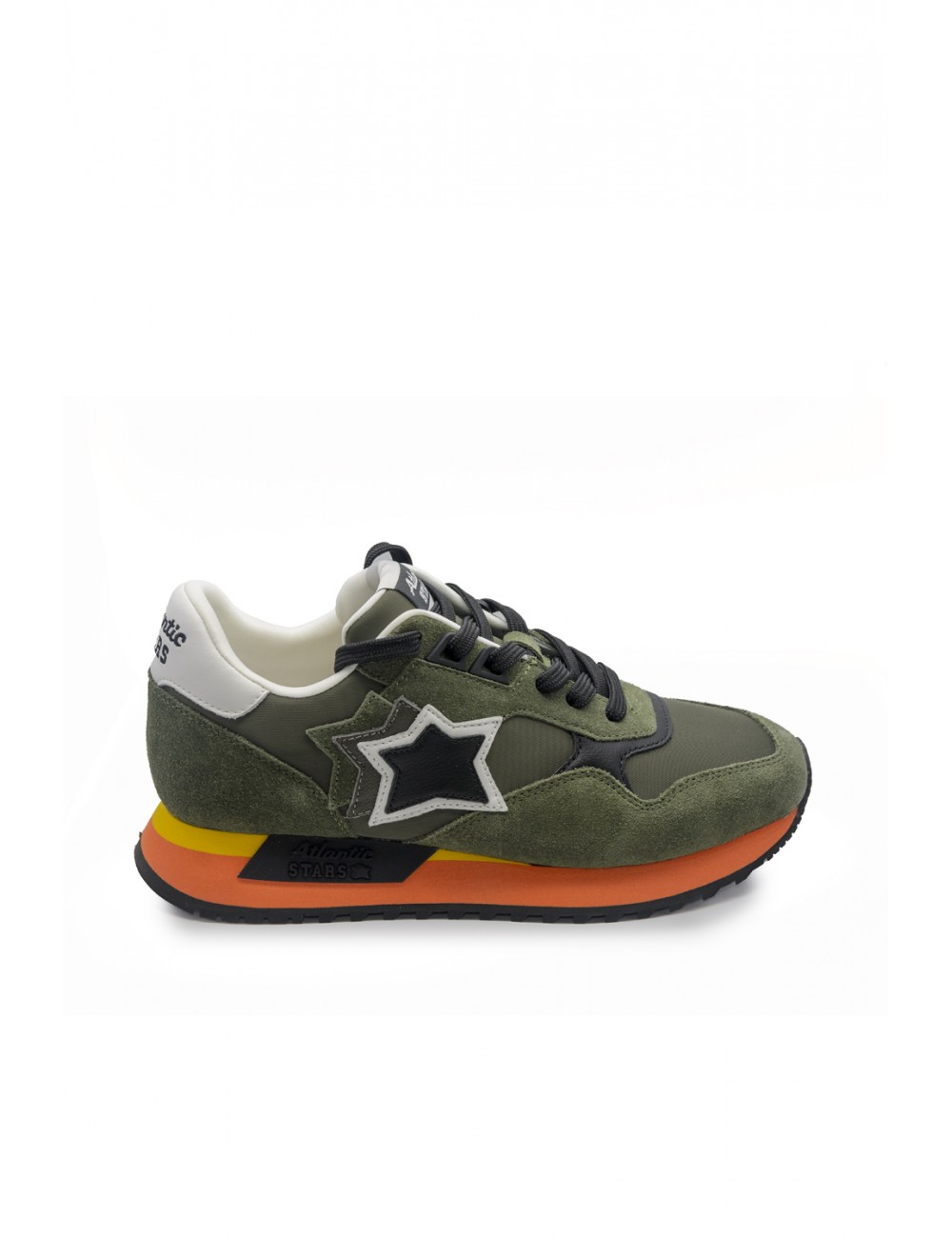scarpe atlantic stars UOMO 0070 MILITARY GREEN - DRAC 1020 vista laterale