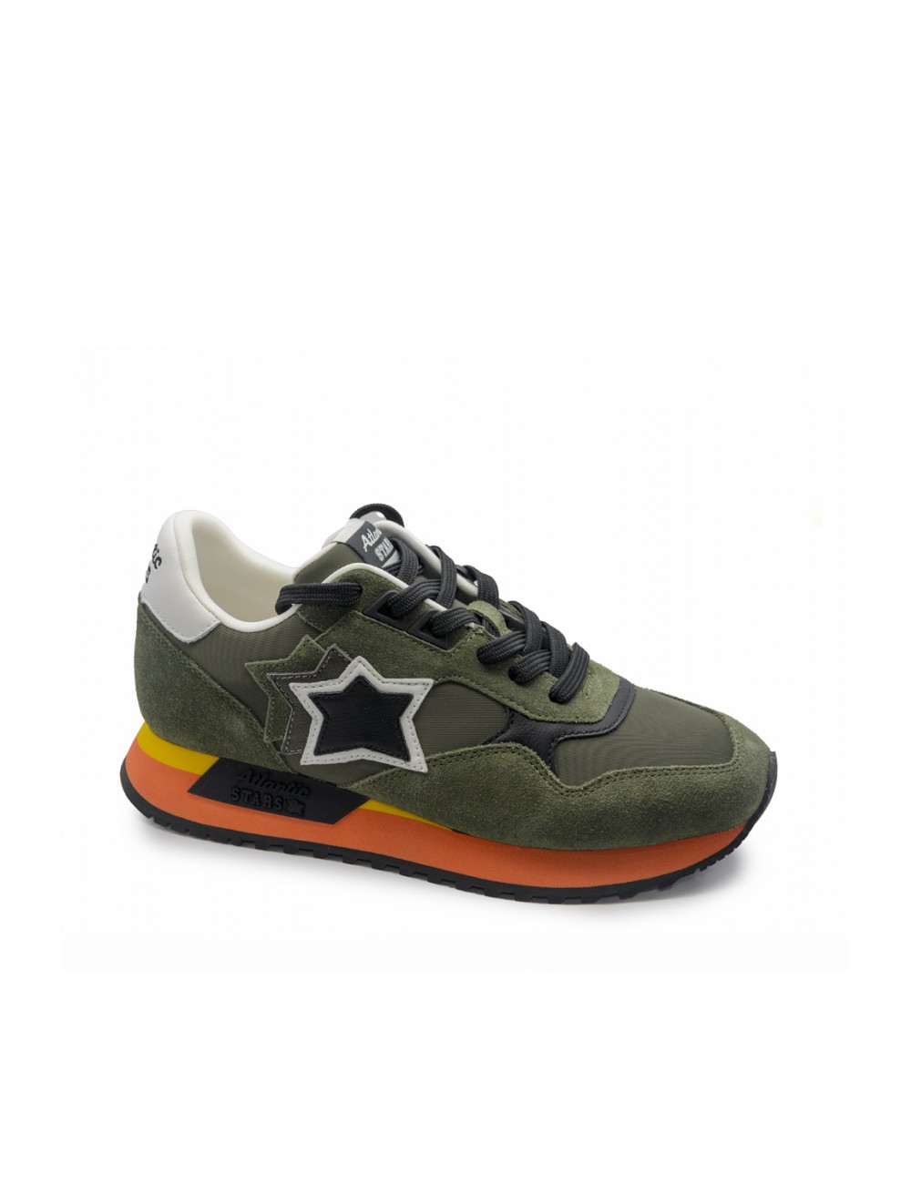 scarpe atlantic stars UOMO 0070 MILITARY GREEN - DRAC 1020 vista laterale