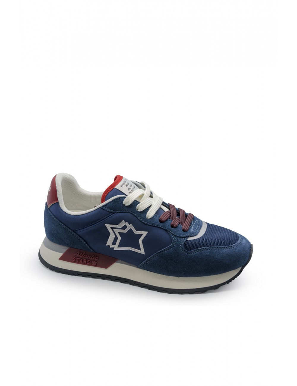 scarpe atlantic stars UOMO 0203 NAVY RED - MNEA 1010 vista laterale
