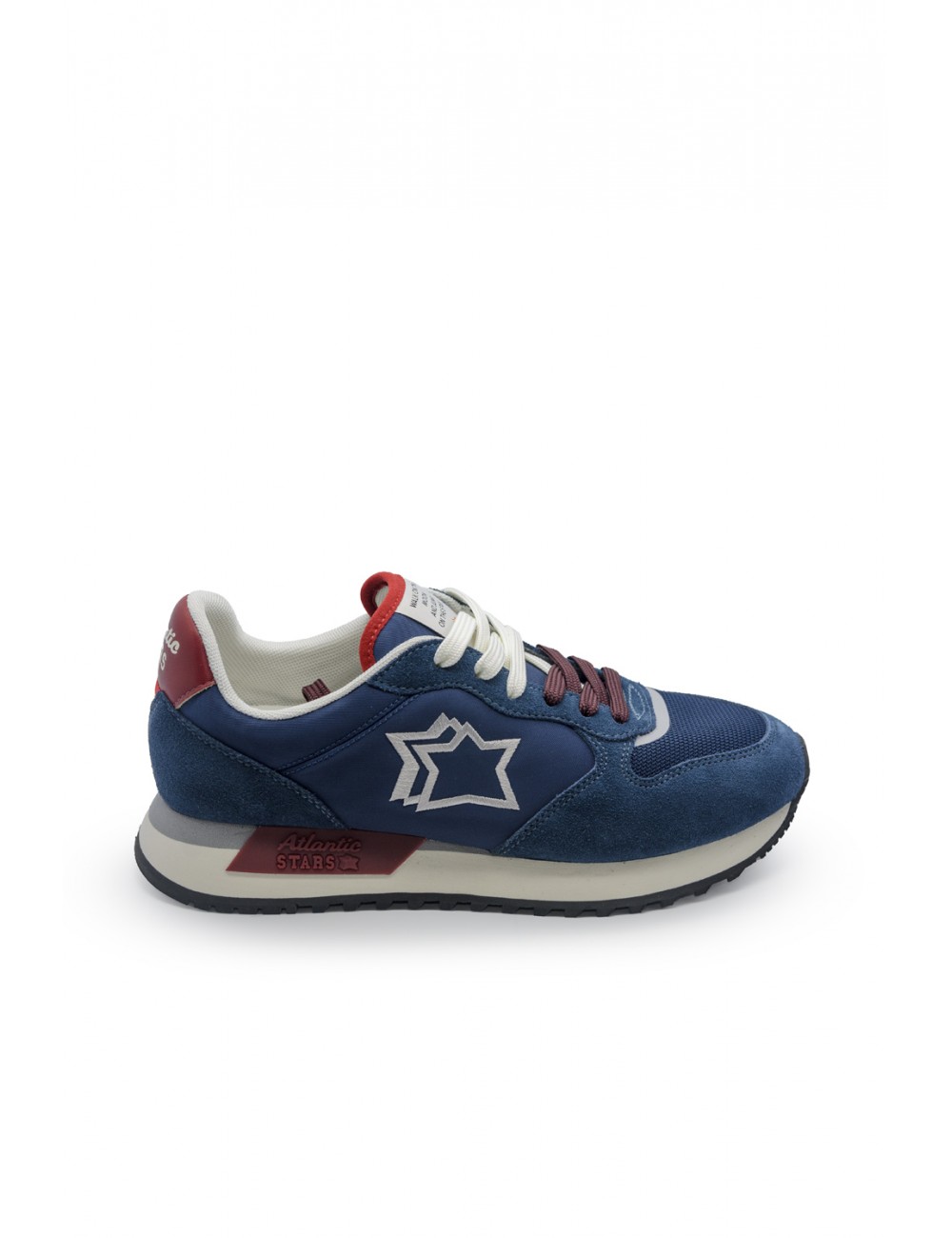 scarpe atlantic stars UOMO 0203 NAVY RED - MNEA 1010 vista laterale