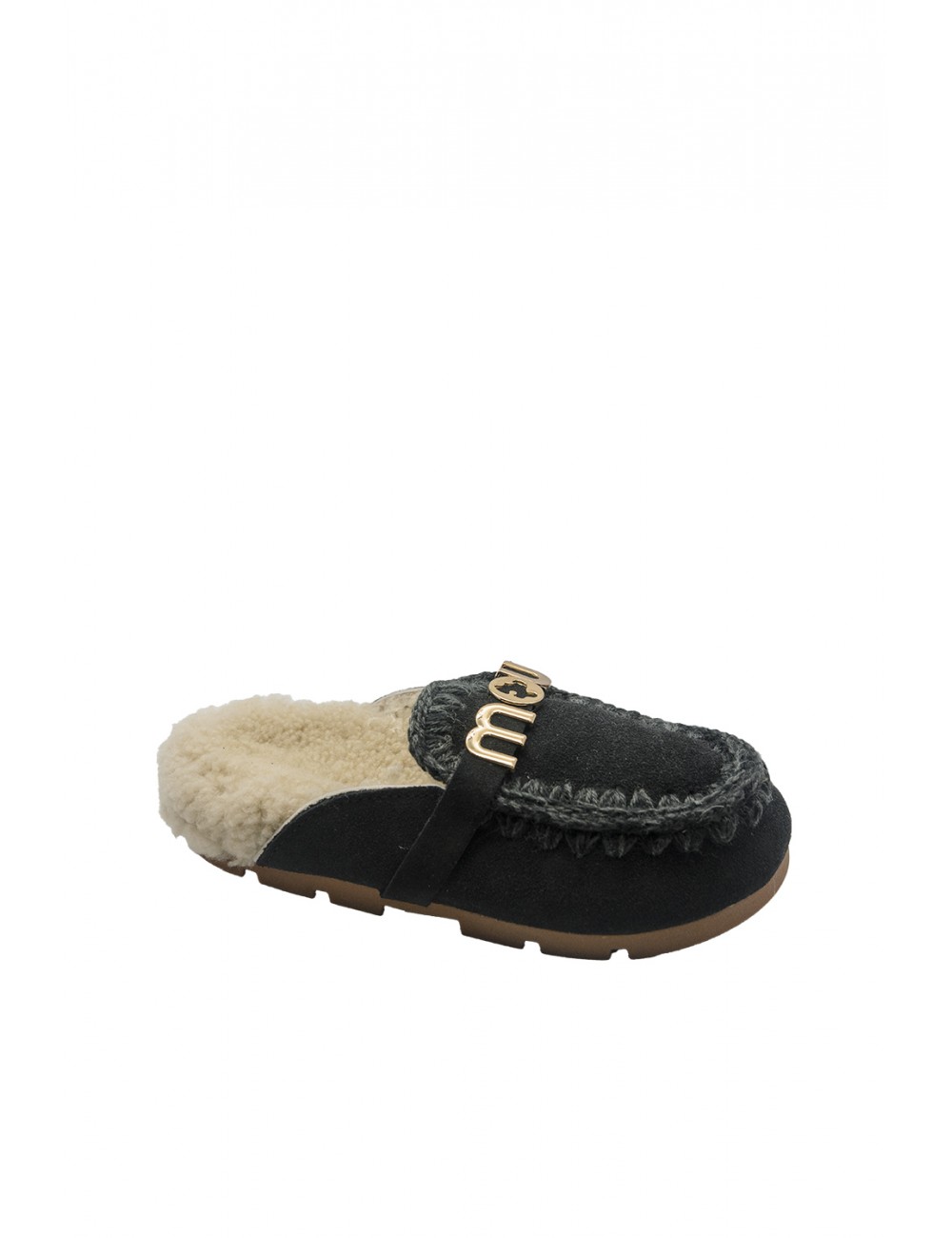 ciabatte mou DONNA NERE BKBK - MU.FW431000A - WINTER BIO SLIDE vista laterale