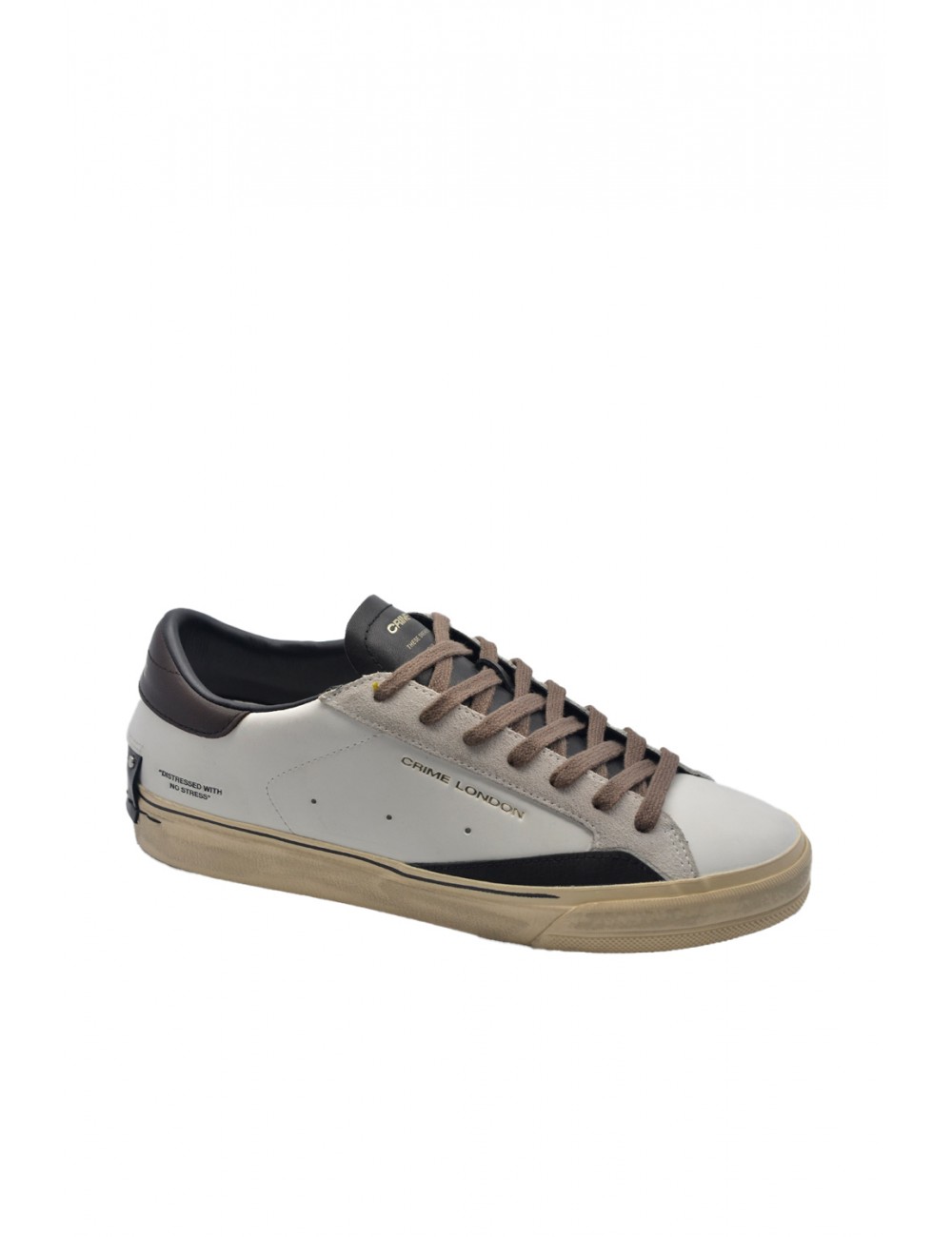 scarpe crime london UOMO BIANCHE - DISTRESSED 2.0 - 11075AA8.10 vista laterale