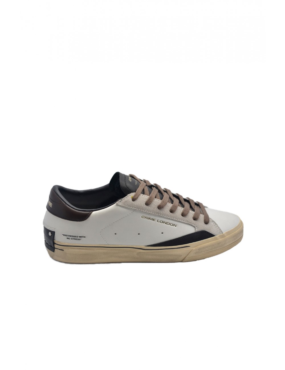 scarpe crime london UOMO BIANCHE - DISTRESSED 2.0 - 11075AA8.10 vista laterale