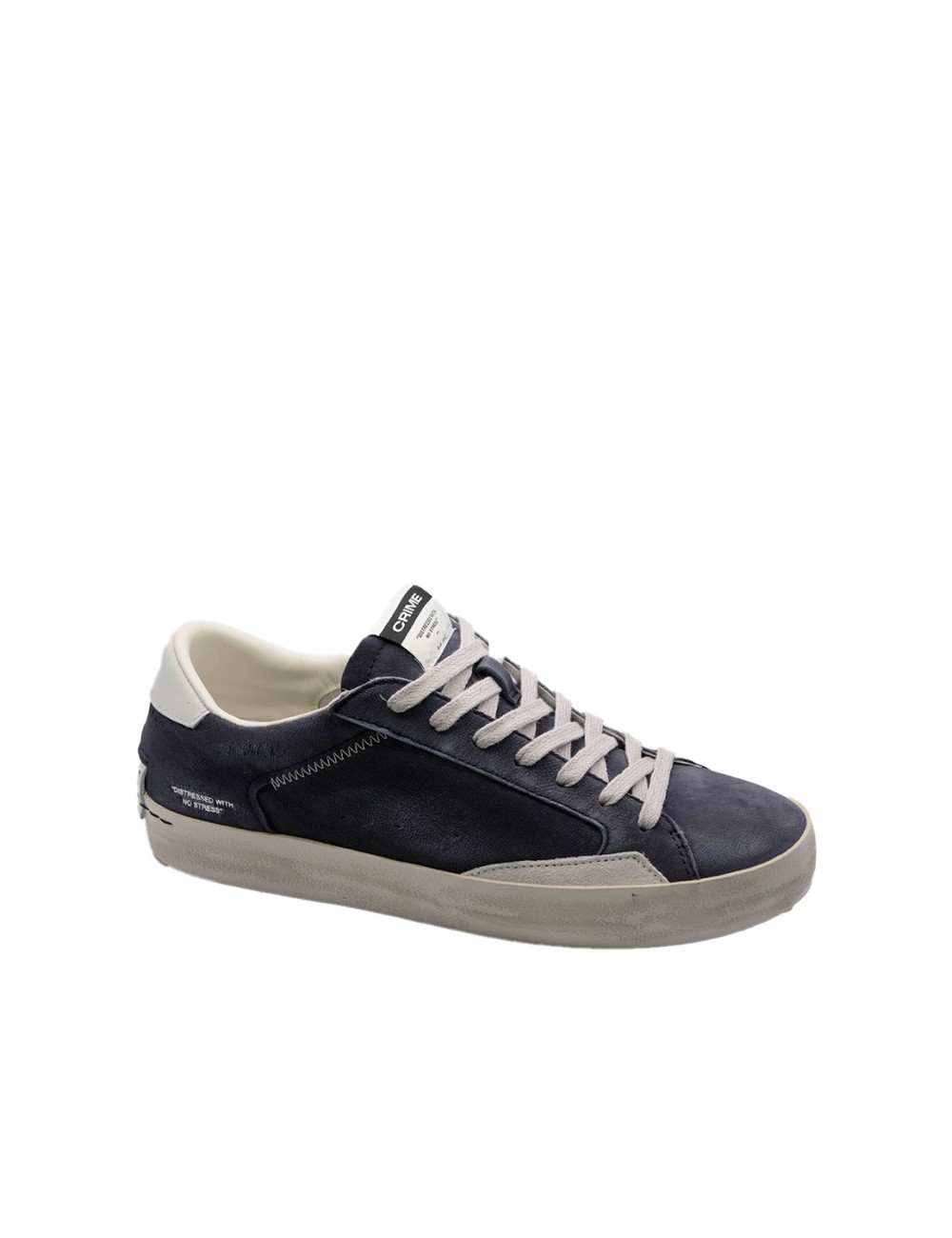 scarpe crime london UOMO BLU - DISTRESSED - 14007PP7.40 vista laterale