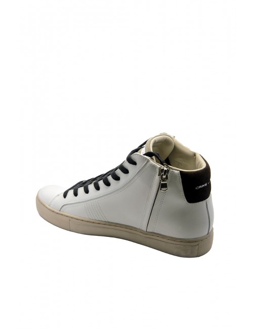 scarpe alte crime london UOMO BIANCHE - ESSENTIAL HIGH - 18950AA6.10 vista posteriore