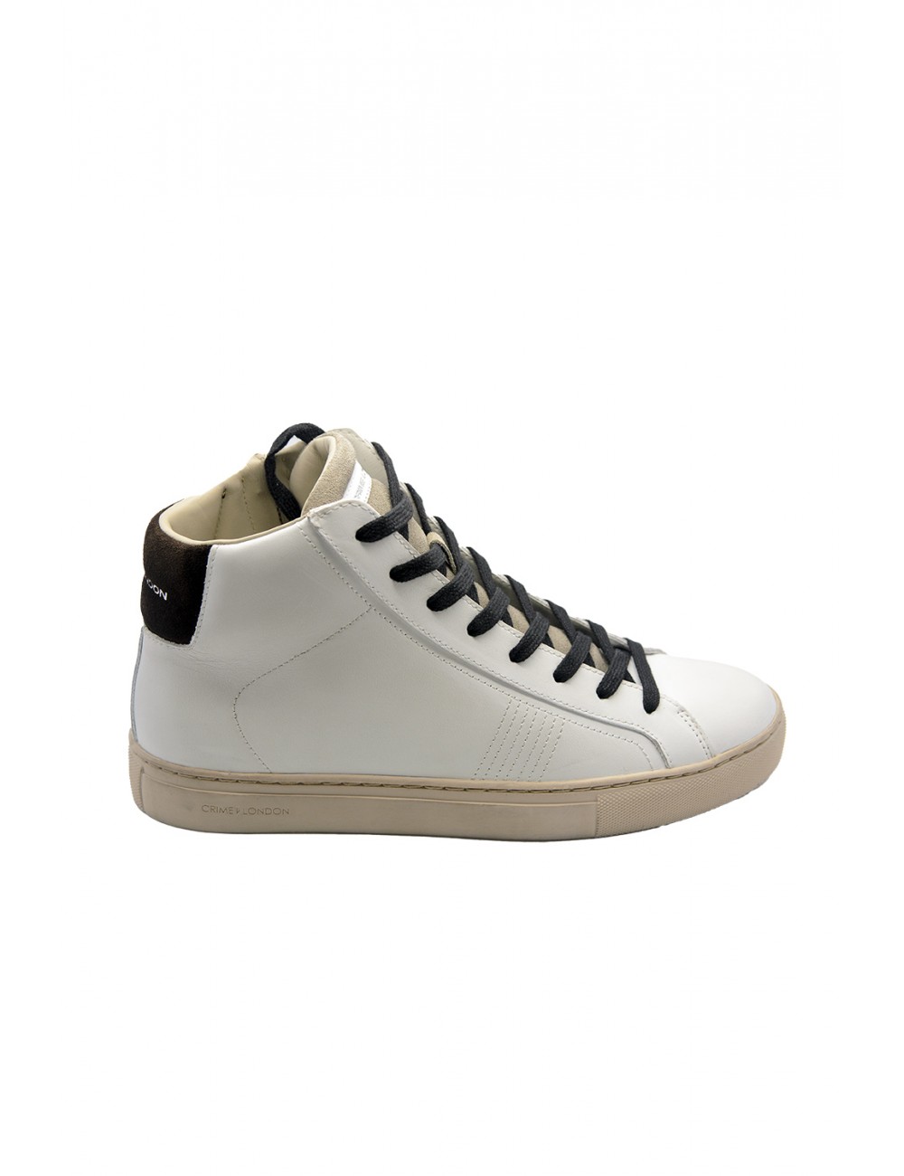scarpe alte crime london UOMO BIANCHE - ESSENTIAL HIGH - 18950AA6.10 vista laterale