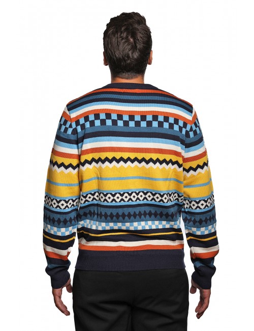 magline sun68 UOMO MULTICOLORE 07 NAVY BLUE - K45158 vista posteriore