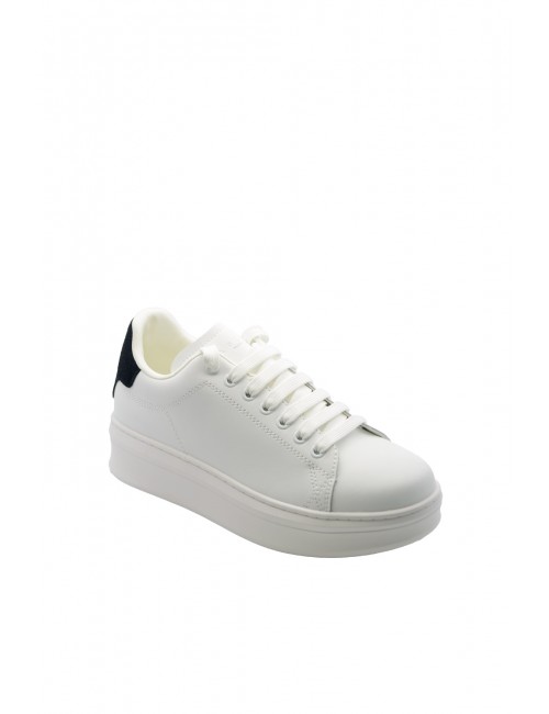 scarpe gaelle paris UOMO BIANCHE - NERO - GACAM00096 vista frontale