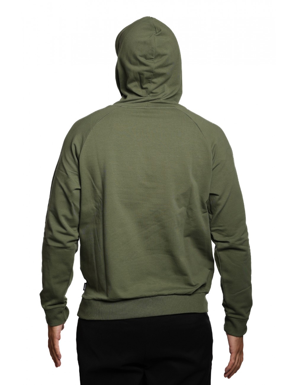 felpa moschino UOMO VERDE MILITARE 0429 - V1A1705 - 4413 vista posteriore cappuccio