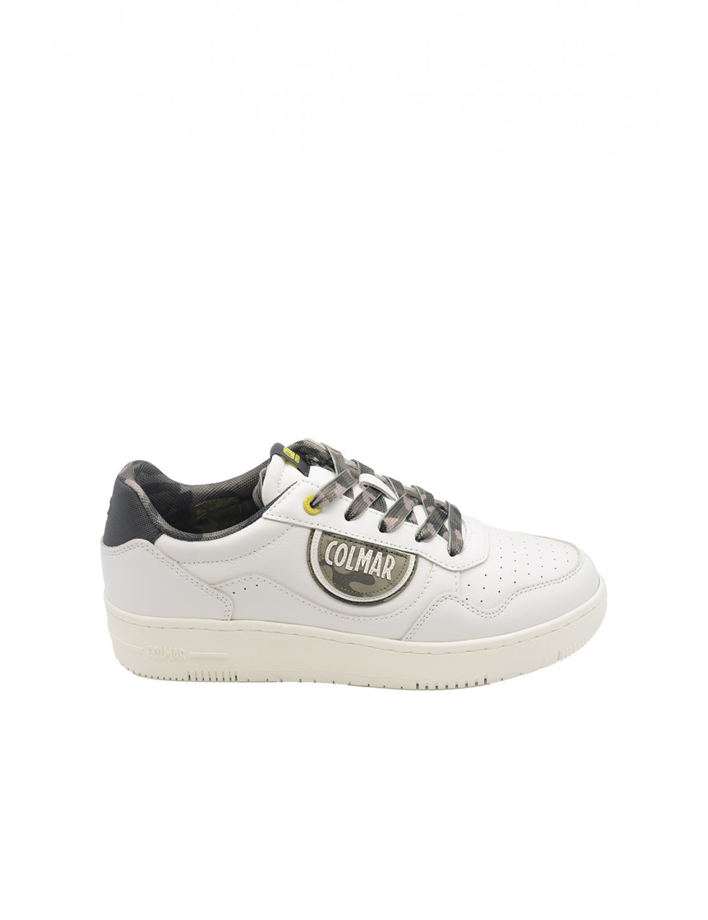 scarpe colmar UOMO BIANCHE WHITE-BLACK-MILTARY GREEN - AUSTIN BATTLE 086 vista laterale