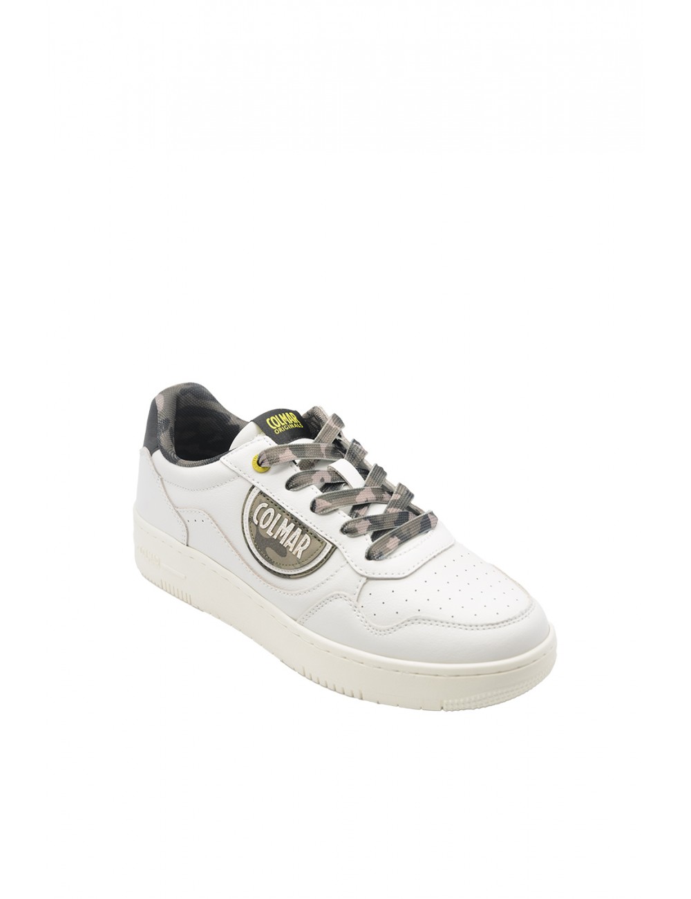 scarpe colmar UOMO BIANCHE WHITE-BLACK-MILTARY GREEN - AUSTIN BATTLE 086 vista laterale