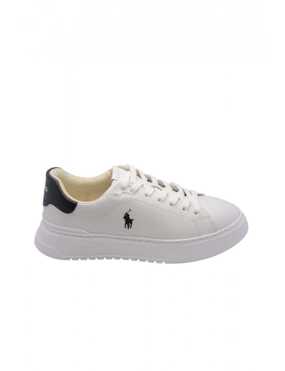 scarpe polo ralph lauren UOMO WHITE MU - RLITE COURT-SK-LTL vista laterale