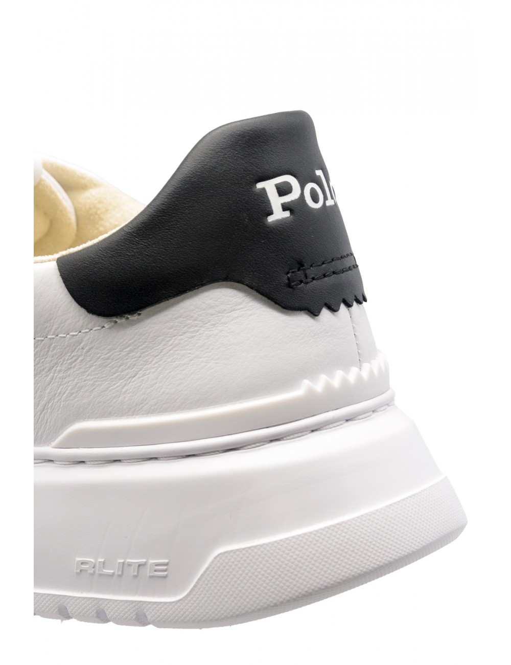 scarpe polo ralph lauren UOMO WHITE MU - RLITE COURT-SK-LTL vista dettaglio tallone scarpe polo ralph lauren UOMO WHITE MU - RLITE COURT-SK-LTL vista dettaglio tallone