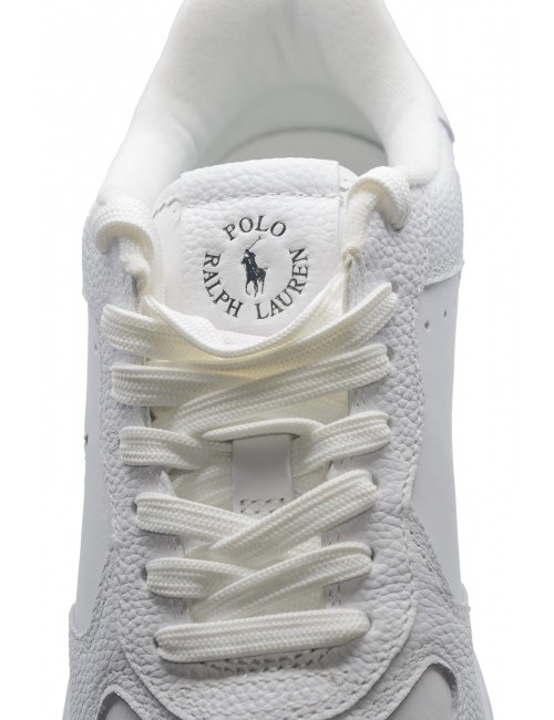scarpe polo ralph lauren UOMO BIANCHE WH/WH/BKPP - MASTERS CRT-SK-LTL vista dettaglio