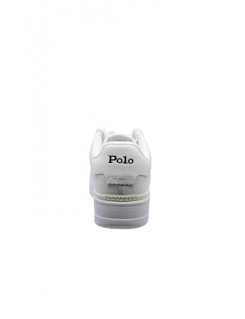 scarpe polo ralph lauren UOMO BIANCHE WH/WH/BKPP - MASTERS CRT-SK-LTL vista dettaglio posteriore