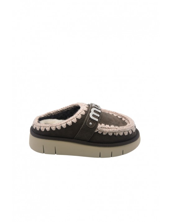 sabot mou DONNA MARRONI MOCHA - MU.FW531001A - BOUNCE CLOG vista laterale