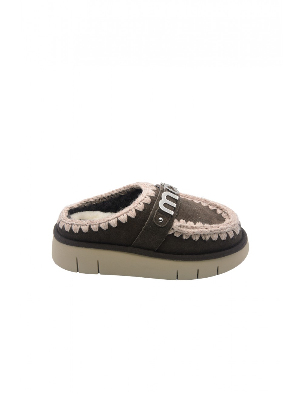 sabot mou DONNA MARRONI MOCHA - MU.FW531001A - BOUNCE CLOG vista laterale