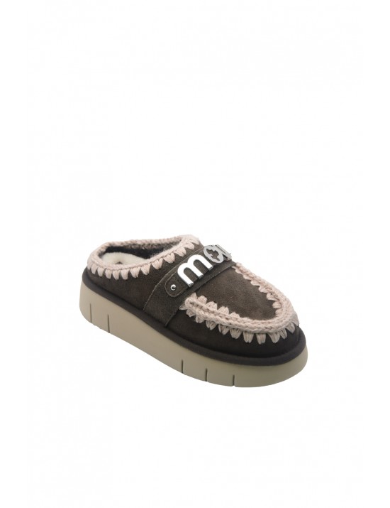 sabot mou DONNA MARRONI MOCHA - MU.FW531001A - BOUNCE CLOG vista laterale