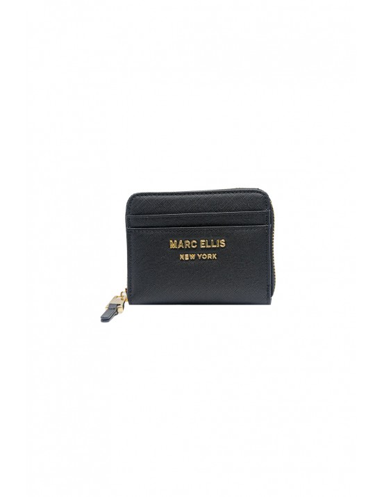 portafoglio marc ellis DONNA BLACK E GOLD - SABA MF vista frontale