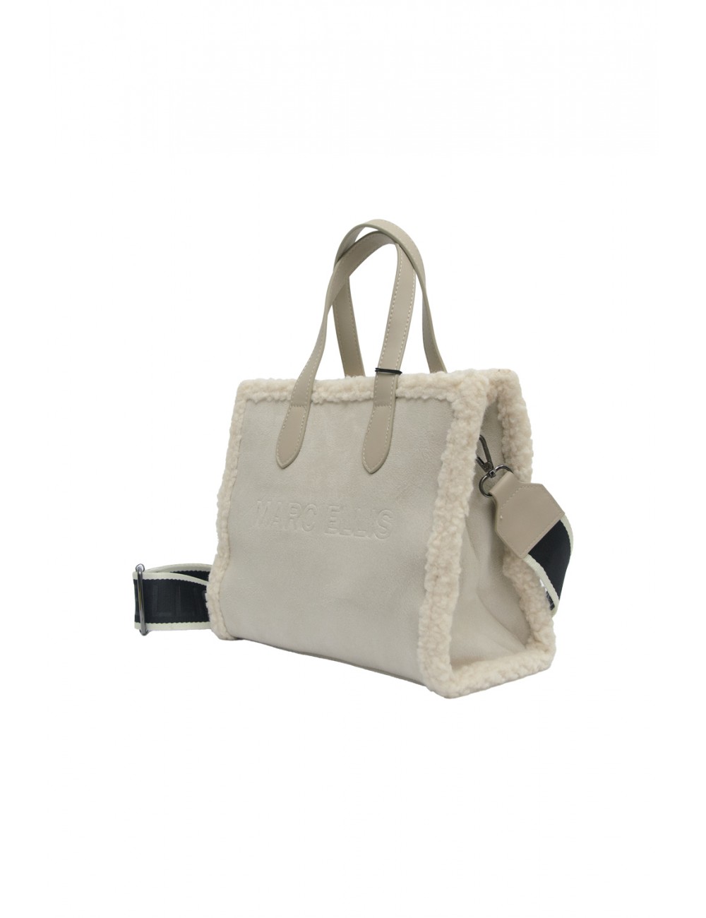 borsa marc ellis DONNA BEIGE TAUPE - BUBY SUEDE M vista frontale