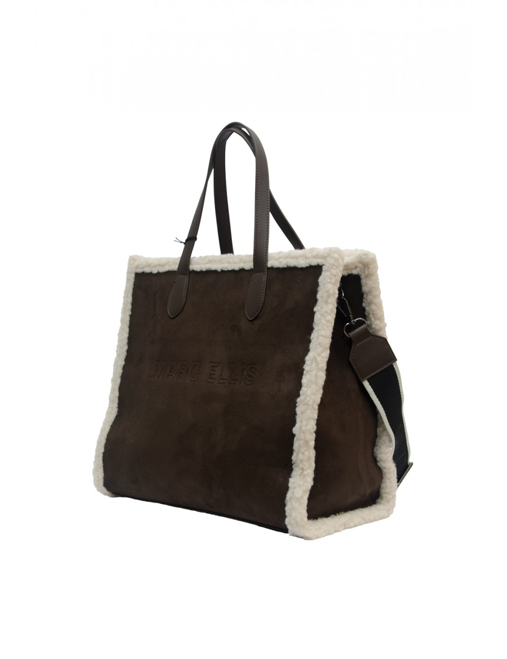 borsa marc ellis DONNA MARRONE COCOA - BUBY SUEDE L vista frontale