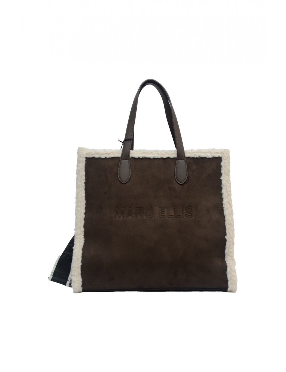 borsa marc ellis DONNA MARRONE COCOA - BUBY SUEDE L vista frontale