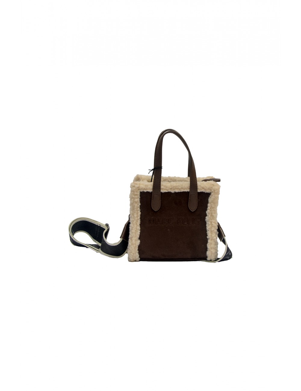 borsa marc ellis DONNA MARRONE COCOA - BUBY SUEDE S vista frontale
