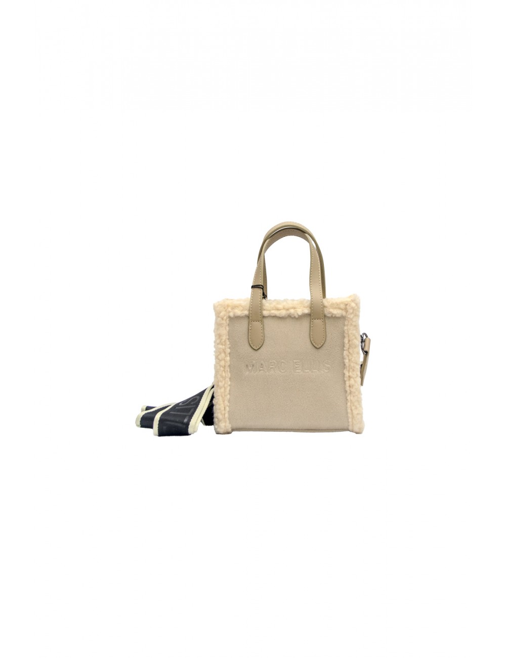 borsa marc ellis DONNA BEIGE TAUPE - BUBY SUEDE S vista frontale